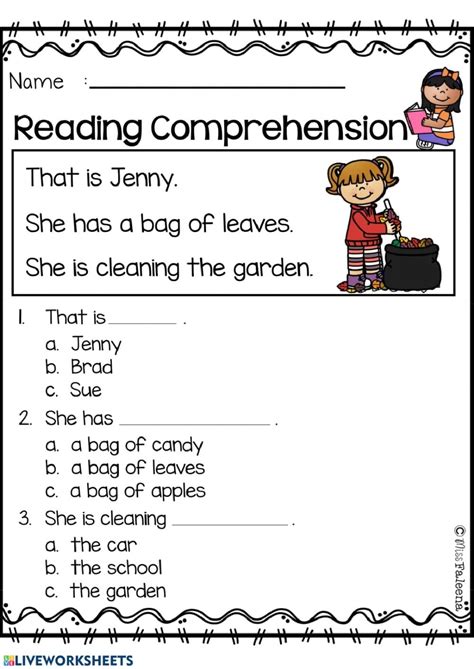 Reading Comprehension Printable 的图像结果