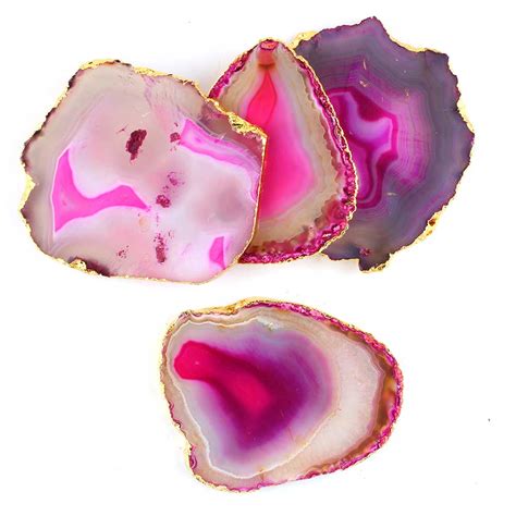 Pink Agate Coasters Online Set of 4 Pieces