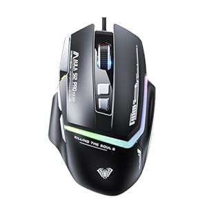 AULA S12Pro Wired Gaming Mouse with RGB Lighting, 8 Programmable ...