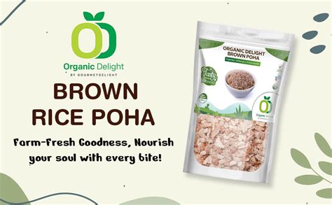 Organic Delight Brown Rice Poha with Dietary Fibers & Nutrients ...