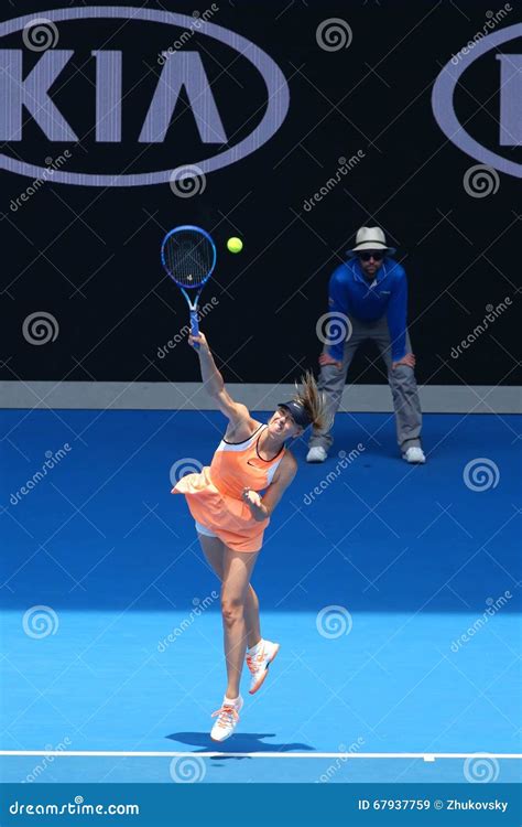 Five Times Grand Slam Champion Maria Sharapova of Russia in Action ...
