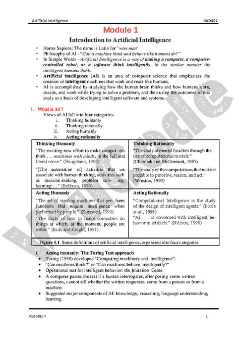 BAD402 module 1 pdf - dhd - Homo Sapiens: The name is Latin for "wise ...