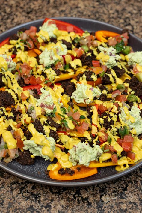 Healthy Bell Pepper Nachos (Oil-Free)