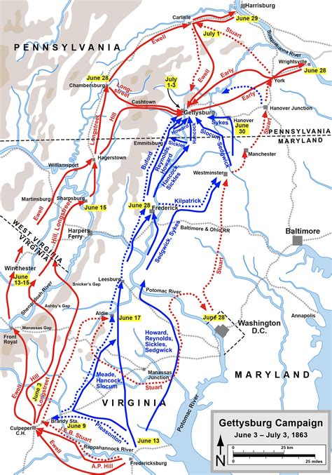 gettysburg-campaign-map | HistoryNet