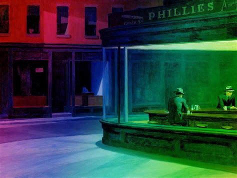 Download Nighthawks Artistic Nighthawks At The Diner HD Wallpaper by Edward Hopper
