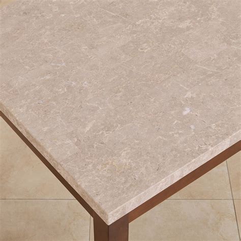 Buy (Refurbished) Oxville Marble Top 6-Seater Dining Table - Brown from ...