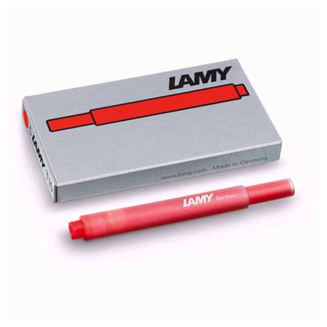Lamy T10 Red Ink Cartridge – Pack of 5 — Mango