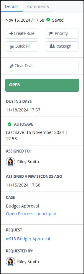 Image result for Task Details. Section Layout