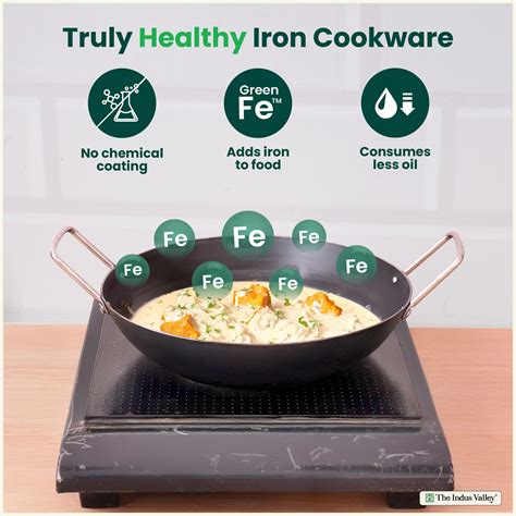 100% Pure Iron Cookware Set: Kadai + Fry Pan + Wok +Tadka Pan – The ...