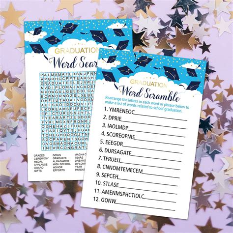 TENTADO 50 Graduation Party Game Cards-Graduation Party Word India | Ubuy