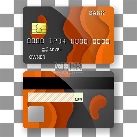 清新曲面背景银行卡模板EPS素材免费下载_红动中国
