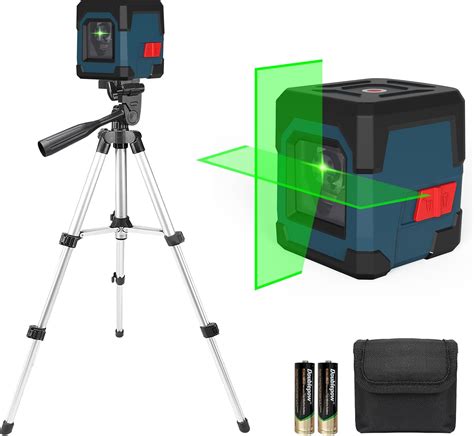 Laser Level with Tripod,RockSeed Green Cross Laser Level Horizontal and ...