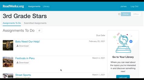 ReadWorks Student Workspace Overview on Vimeo