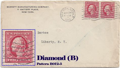 U.S. Perfin Covers: "B" Patterns
