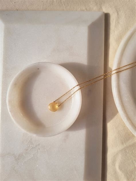 Yellow Citrine Heart shaped drop Pendant Silver Chain Jewelry for women ...