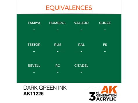 Dark Green Ink 17ml AK Interactive acrylic color AK11226 | Scale Arts India
