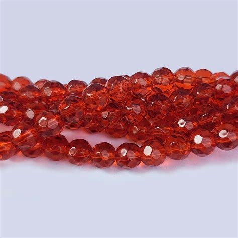 Jewelry Making Crystal Fire polished imported Glass beads Round facete ...