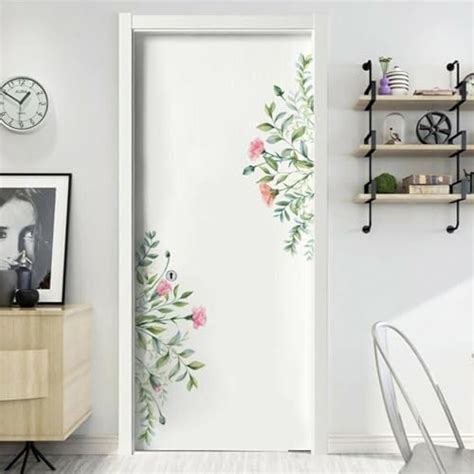 JAAMSO ROYALS Green Leaves with Pink Flower Side Border PVC Vinyl Self ...