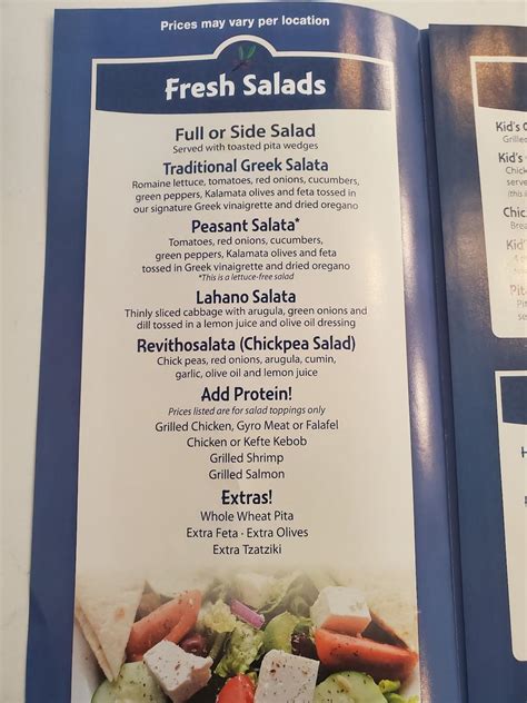 Menu at Greco Fresh Grille - Blakeney restaurant, Charlotte, Rea Rd Suite E