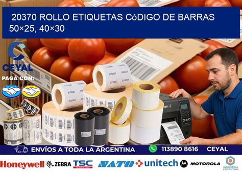 20370 rollo etiquetas código de barras 50×25, 40×30 - Jolly Open