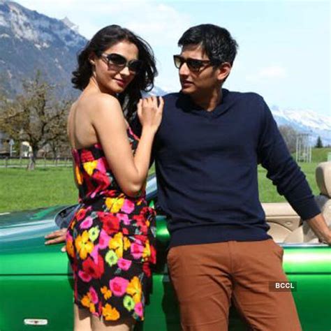 Andrea Jeremiah and Jiva in a still from Telugu movie Chirunavvula ...
