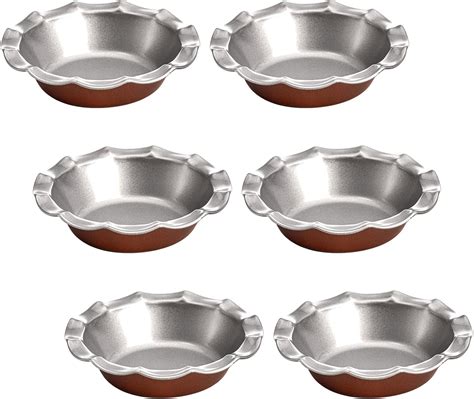 Buy Tosnail 6 Pack 5" Mini Fluted Tart Pan, Pie Pan, Small Pie Tart ...