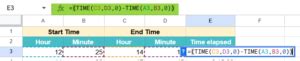 Using Time Formulas in Google Sheets 的图像结果