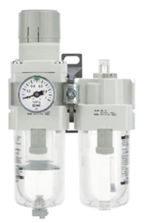 AC40A-F04D-B SMC | SMC G 1/2 FRL, Automatic Drain, 5μm Filtration Size ...