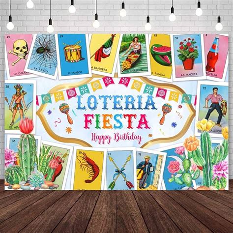 Assiette Jetable Noel Loteria Card Photography Backdrop - 7x5ft Mexican ...