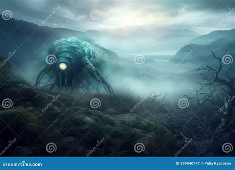 A Monstrous Apparition Stalks Amongst The Mist Its Dead Eyes Glowing ...