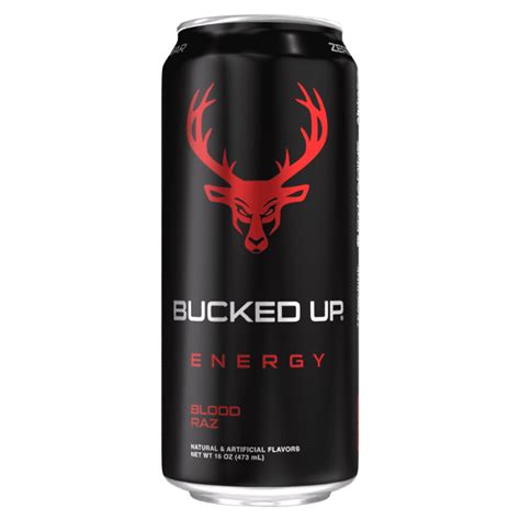 Bucked Up Energy Drink, Blood Razz Flavor, 300mg Caffeine, 16 fl oz ...