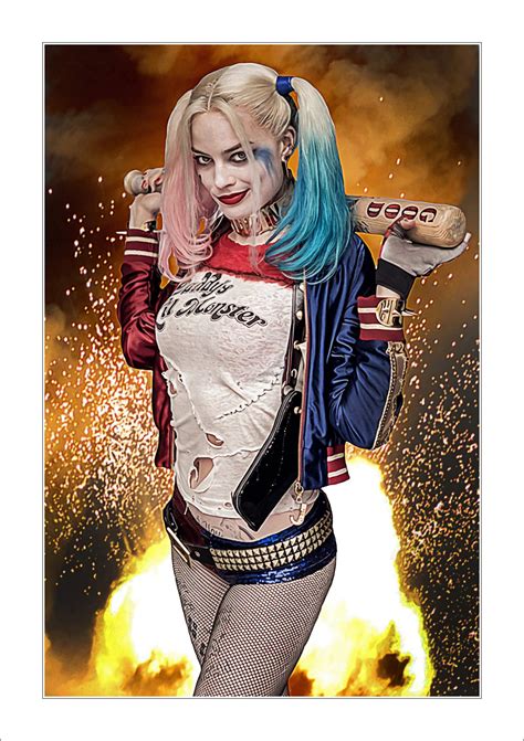 Harley Quinn Suicide Squad Margot Robbie Poster Framed Wall | Etsy