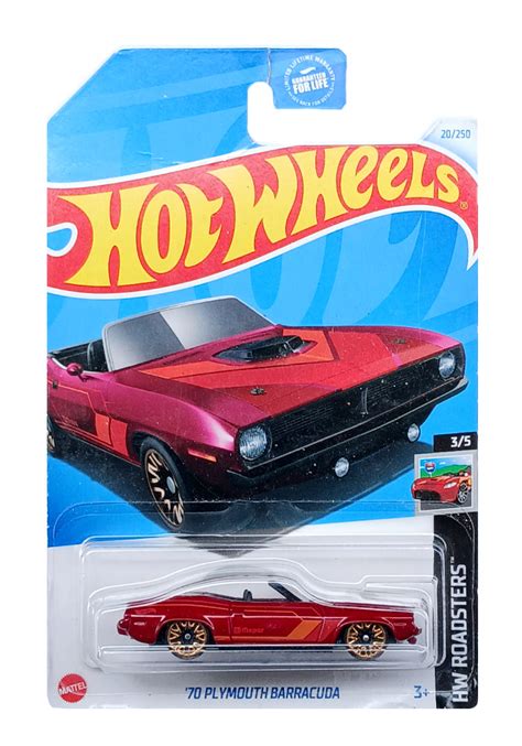 EXCLUSIVES Hot Wheels '70 Plymouth Barracuda - Red - 2021 Card (Bliste ...