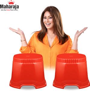 MAHARAJA Neo Plastic Sitting Stool for Indoor or Outdoor | Kitchen | 10 ...