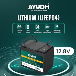 AYUDH 12V 100AH Lithium Ferro Phosphate (LiFePO4) Inverter Battery ...