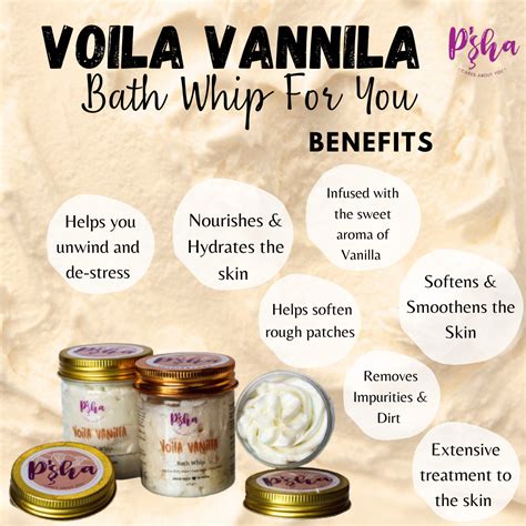 Voila Vanilla Bath Whip - Nourishing Vanilla-Infused Skin Care | 100g ...