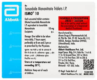 Ismo 10 MG | Order Ismo 10 MG Tablet Online at Truemeds
