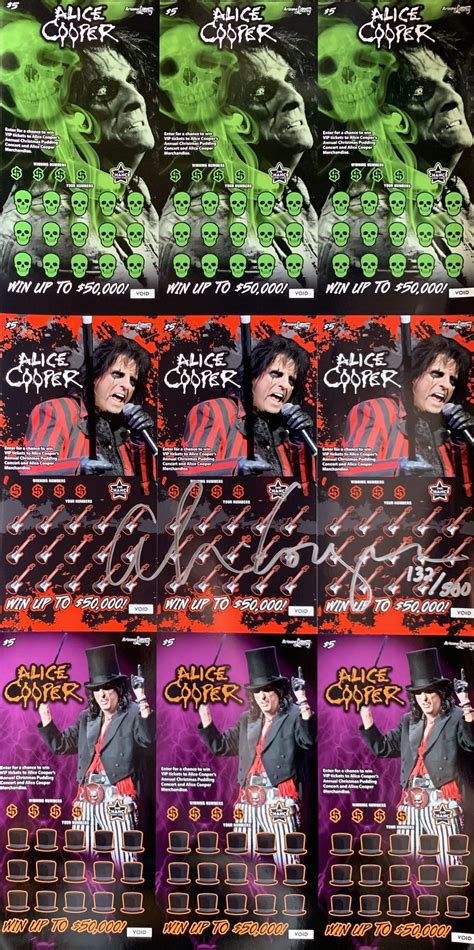 Alice Cooper Arizona Lottery Scratchers Poster | Alice Cooper Solid Rock