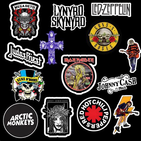Metal Bands Sticker Pack of 15 – Peeekaboo