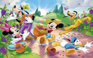 Mickey Mouse and Friends HD Wallpaper Multicolor Texture Poster ...
