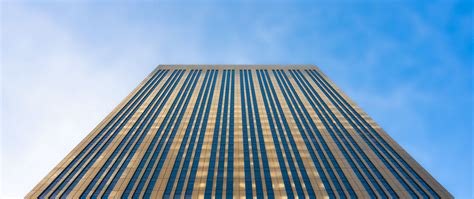 Download wallpaper 2560x1080 building, bottom view, stripes, golden ...