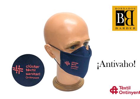 Mascarillas bordadas personalizadas para empresa - BordadosBarber