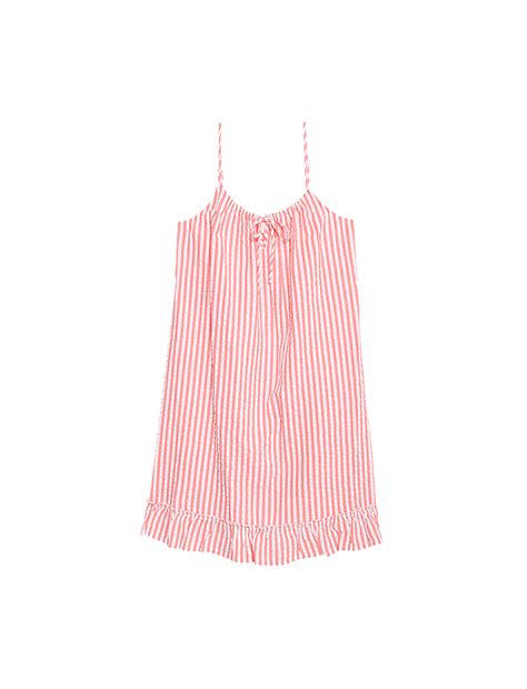 Buy Pure Cotton Waffle Striped Chemise at Marks & Spencer