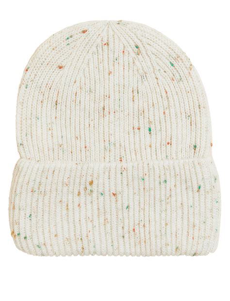 Buy Knitted Rib Turn Up Beanie Hat at Marks & Spencer