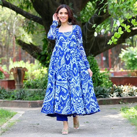 Ava Flare Gerogette Kurta – Kameez.co