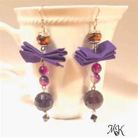 Purple Swarovski Earrings, Erring Earlobe Purple, Earring Swarovski ...