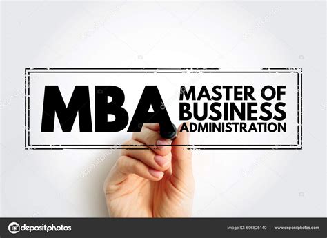 Mba Master Business Administration Graduate Degree Provides Theoretical Practical Training ...