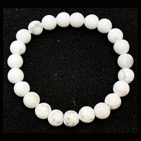 Natural Howlite Stone Bracelet Astrology Remedial Products, Rudraksh ...