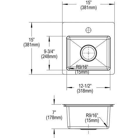 Buy Crosstown Stainless Steel 15 in. Single Bowl Dual Mount Kitchen ...