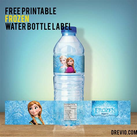 FREE Printable Frozen Water Bottle Labels